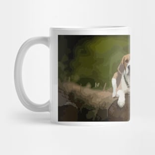 Cute Beagle Digital Painting Mug